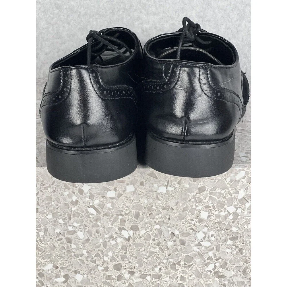 Golaiman Mens 11 Black Wingtip Brogue Oxford Dress Shoes G1406 Business Formal